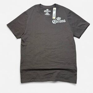 Corona  Crewneck T-Shirt with White Logo - Men's